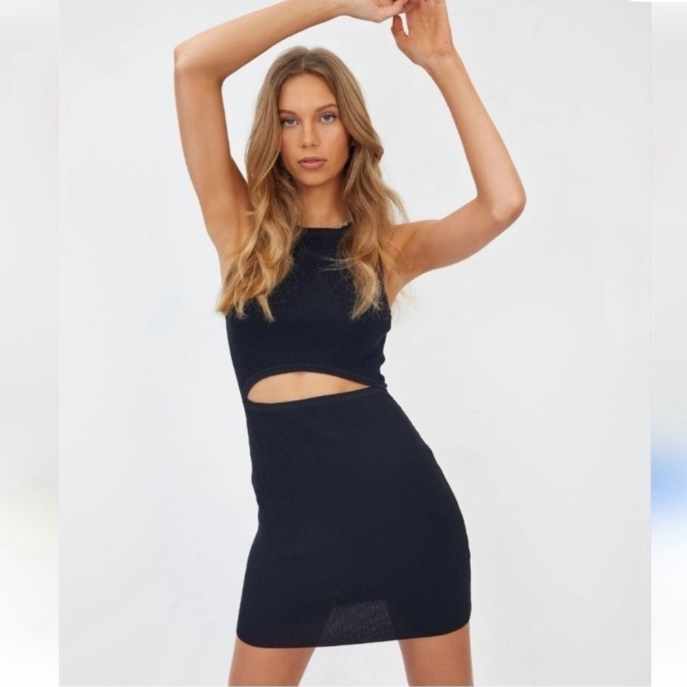 Aritzia Black Cutout Mini Dress